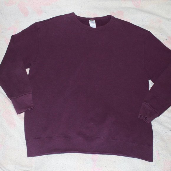 Vintage Fruit of the Loom Easy to Wear Men's Purple Crewneck Sweatshirt Size L - Picture 1 of 13